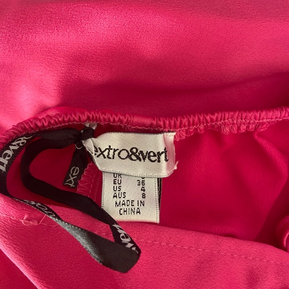 ASOS Extro & Vert strappy midi dress in hot pink satin - Picture 7 of 7